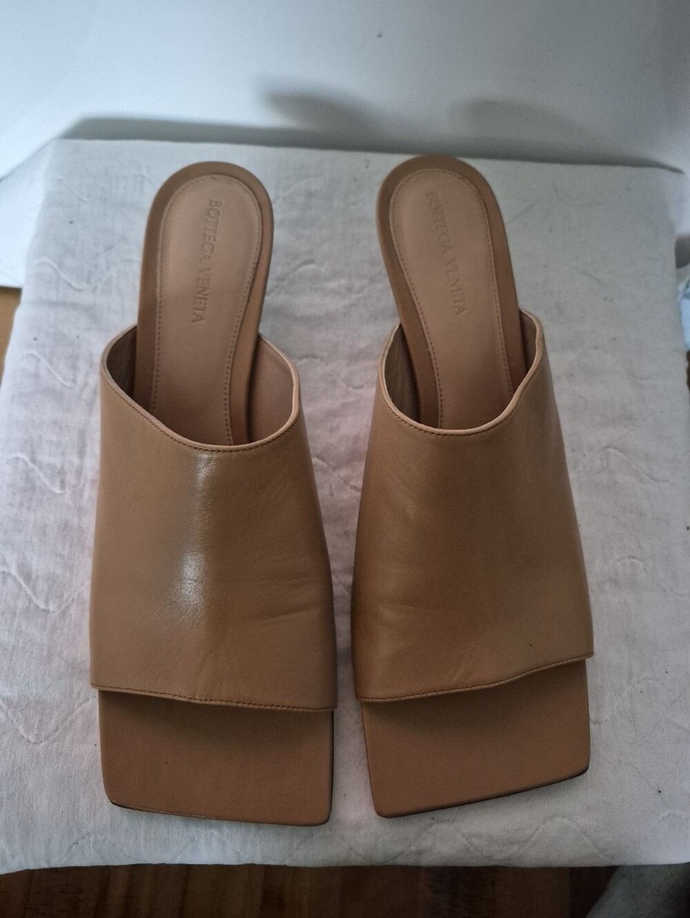 Bottega VenetaTan Stretch Mules